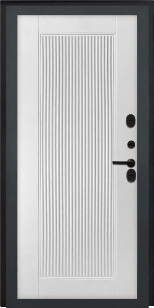 Входная дверь ДвериПРО L-Термо серебро ПВХ 10мм Астрод Velutto Bianco DPRO198154 внутренняя сторона