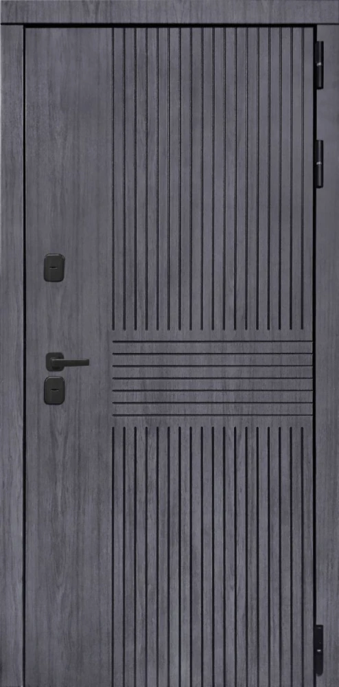 Входная дверь ДвериПРО Берген ФЛ-256 (10мм, Бетон пепельный) DPRO227606 внешняя сторона