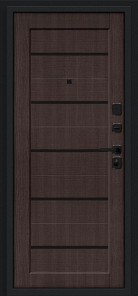 Входная дверь Борн/SBlack Букле черное/Wenge Melinga BR6185 внутренняя сторона