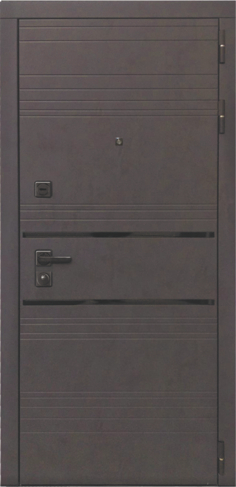 Входная дверь ДвериПРО L-43 СБ-1 (ст. белое, 16мм, капучино) DPRO198356 внешняя сторона